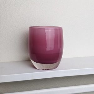 Glassybaby Pink votive candle holder, used, "seconds"
